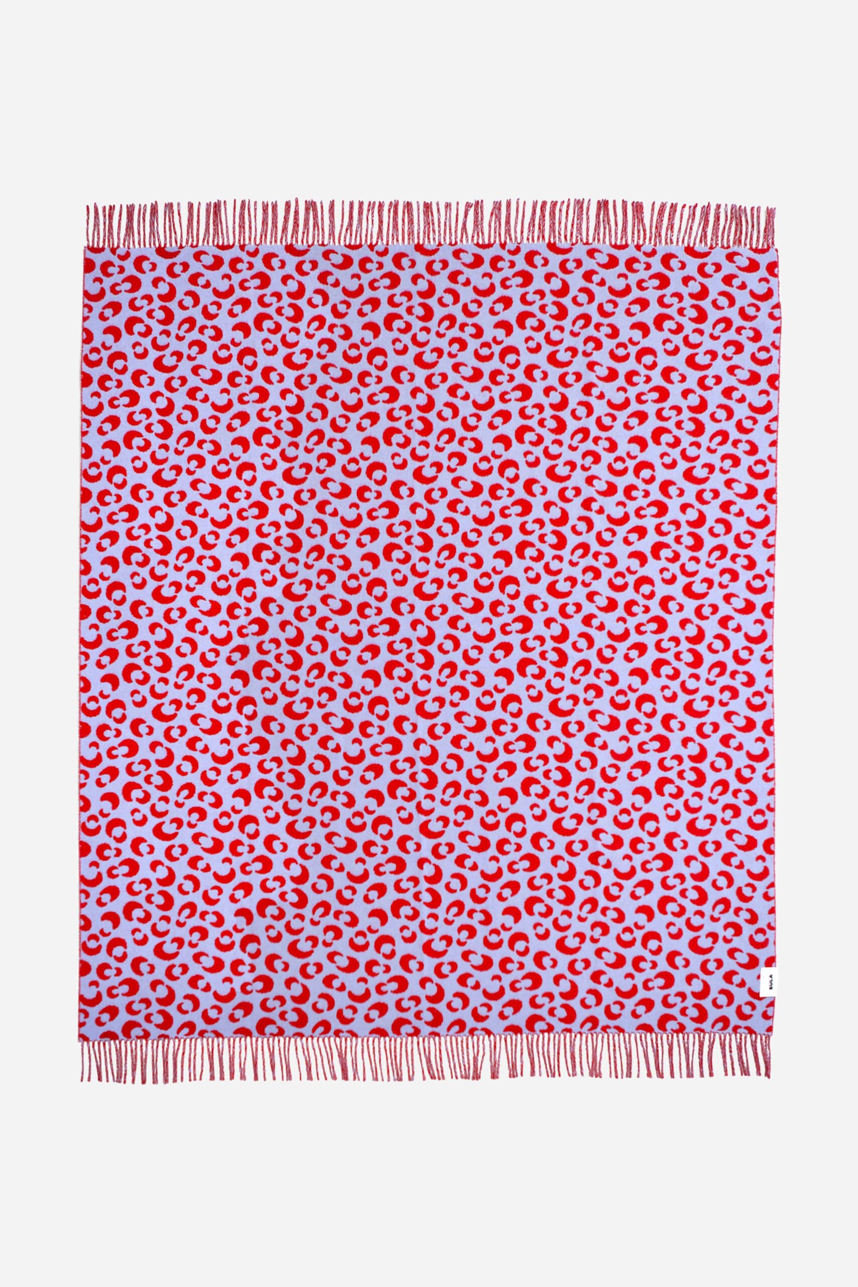 Blanket Animalia Blue and Red