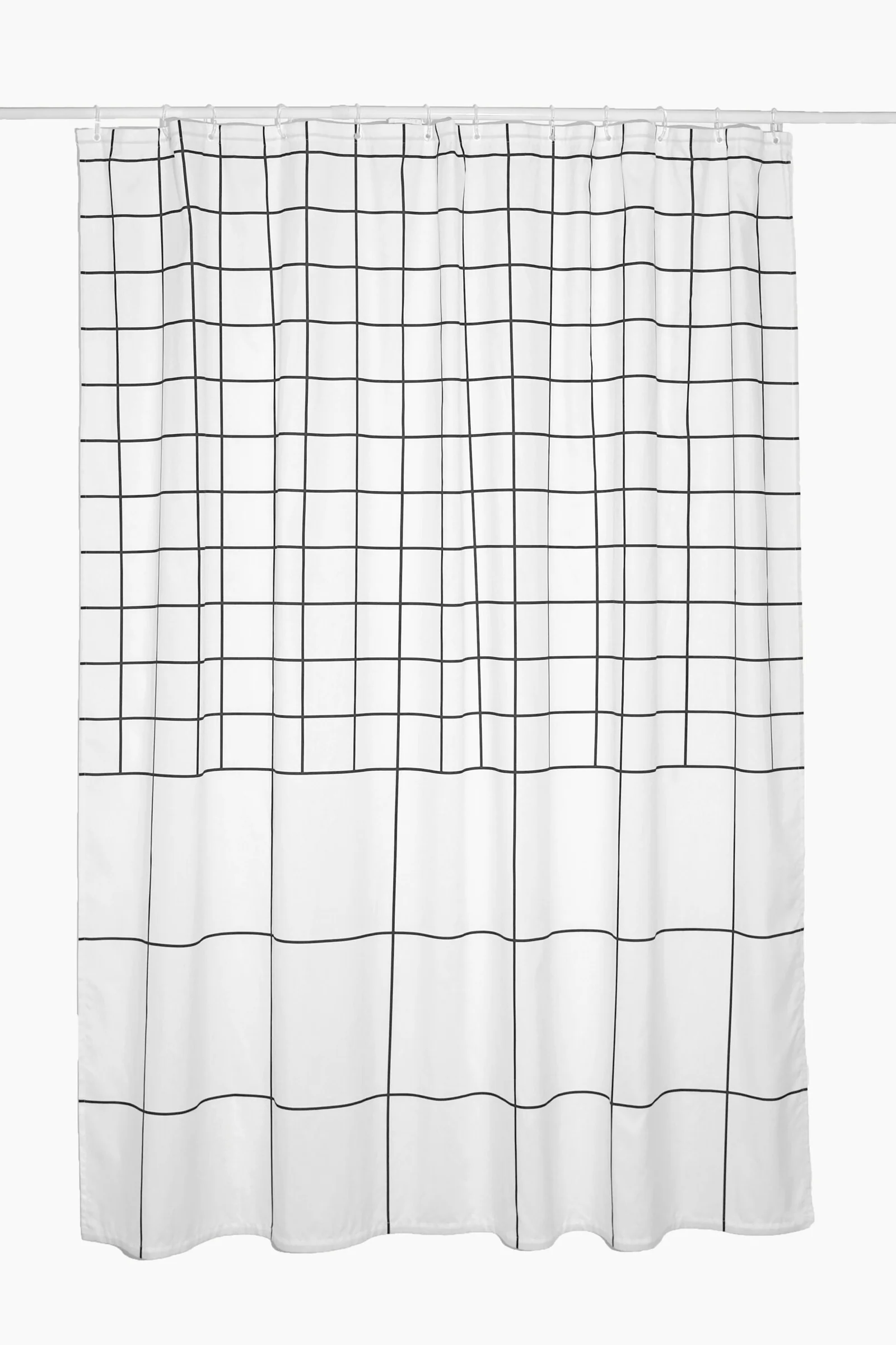 Seca Shower Curtain Black and White