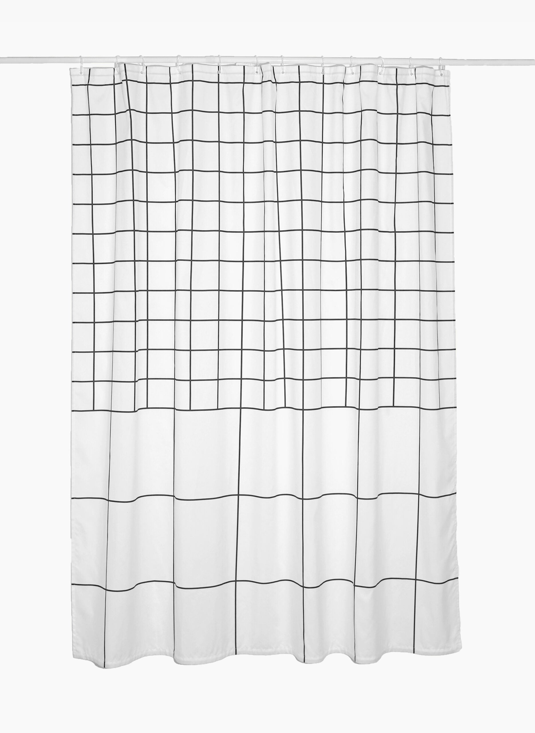 Seca Shower Curtain Black and White