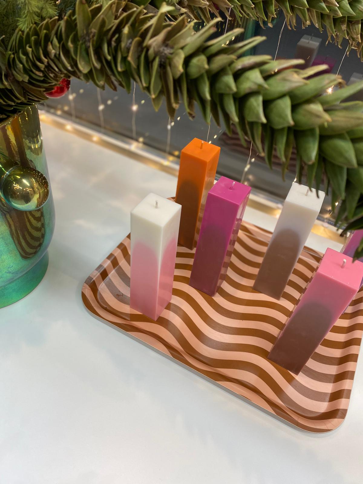 Candle Manu Pink/White