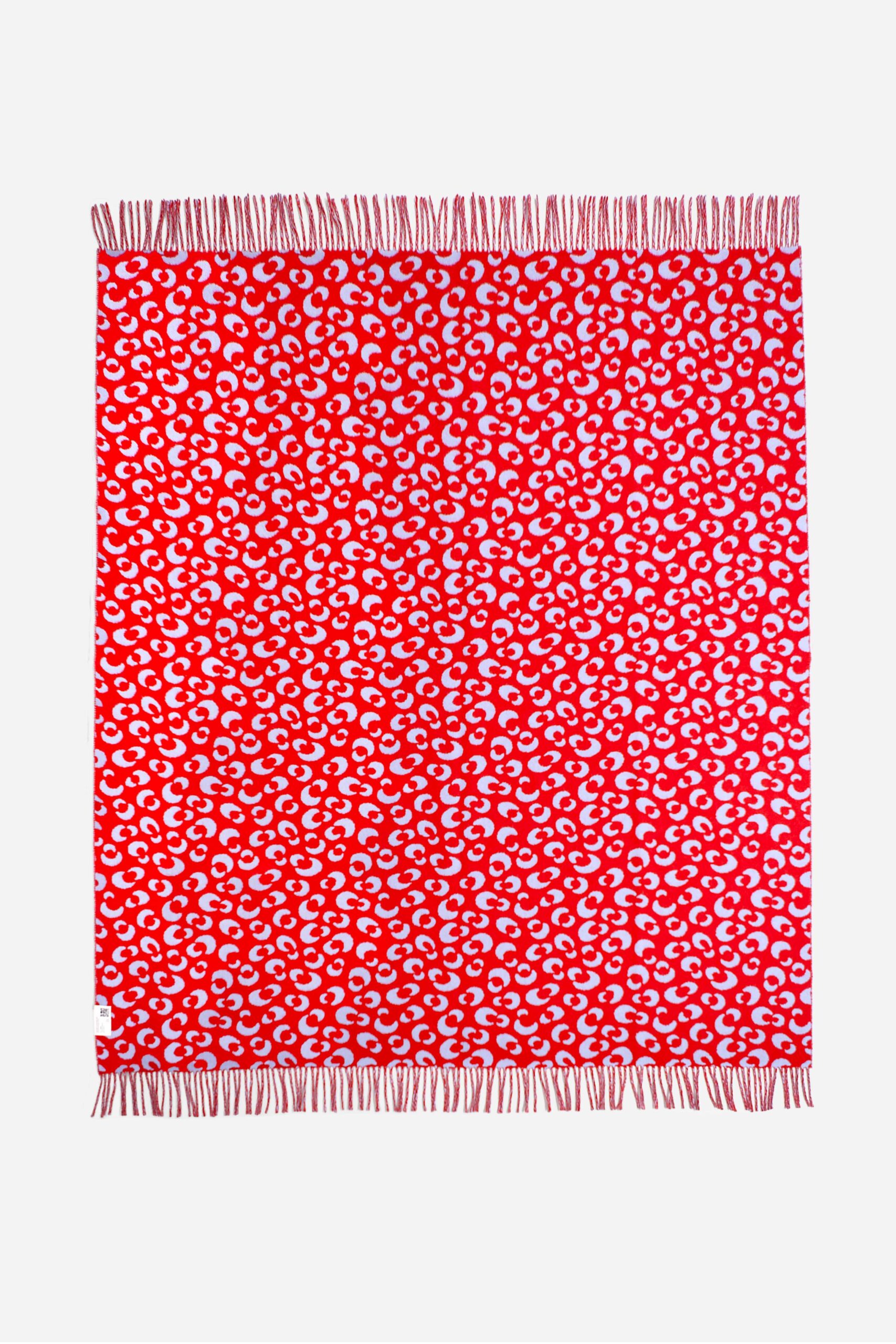 Decke Animalia Blau und Rot