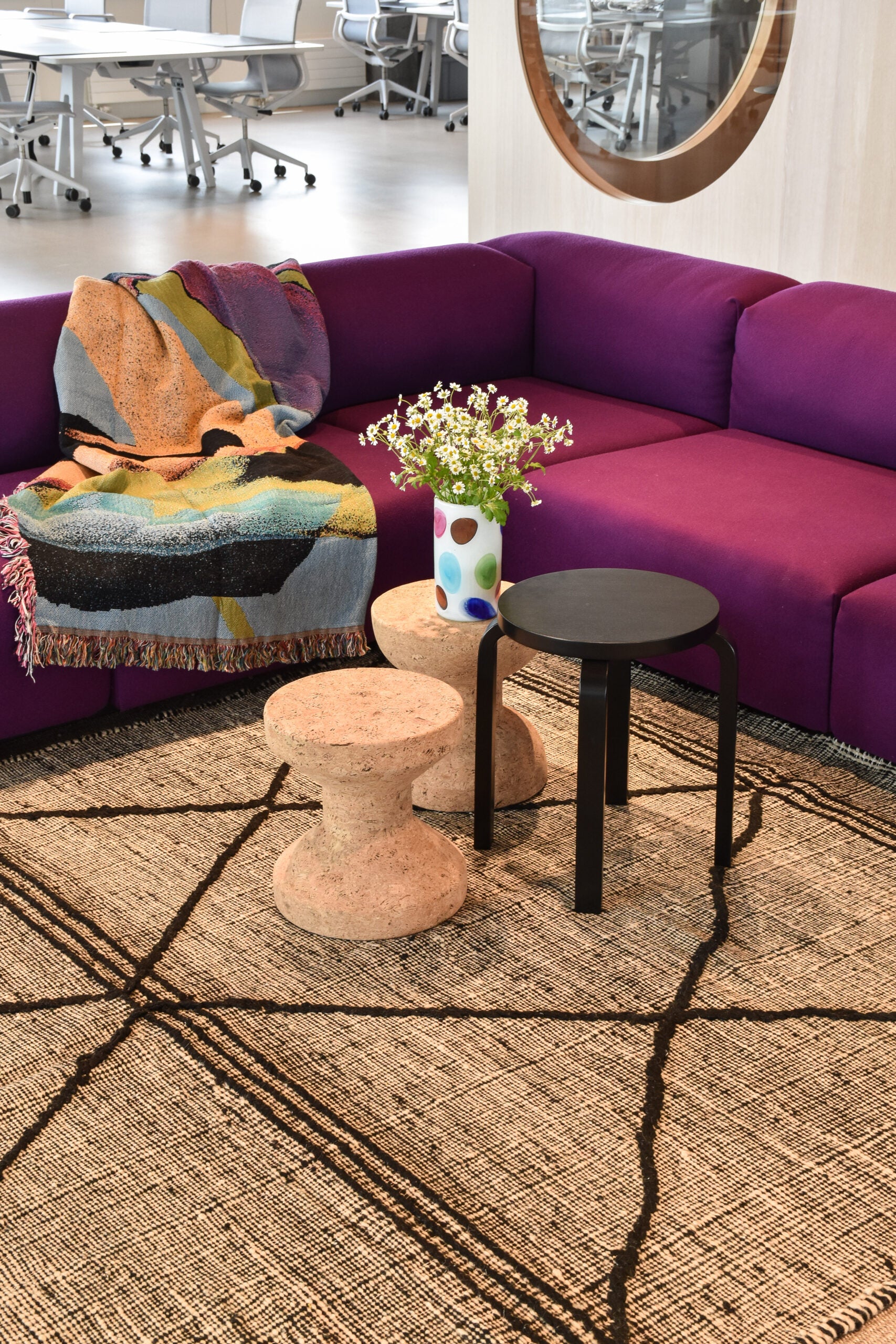 Rug Flat Black Lines